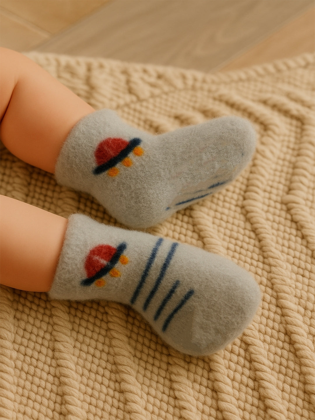 Cdeck Baby Woolen Socks for Boys & Girls | Soft, Warm & Comfortable Winter Socks | 0–2 Years