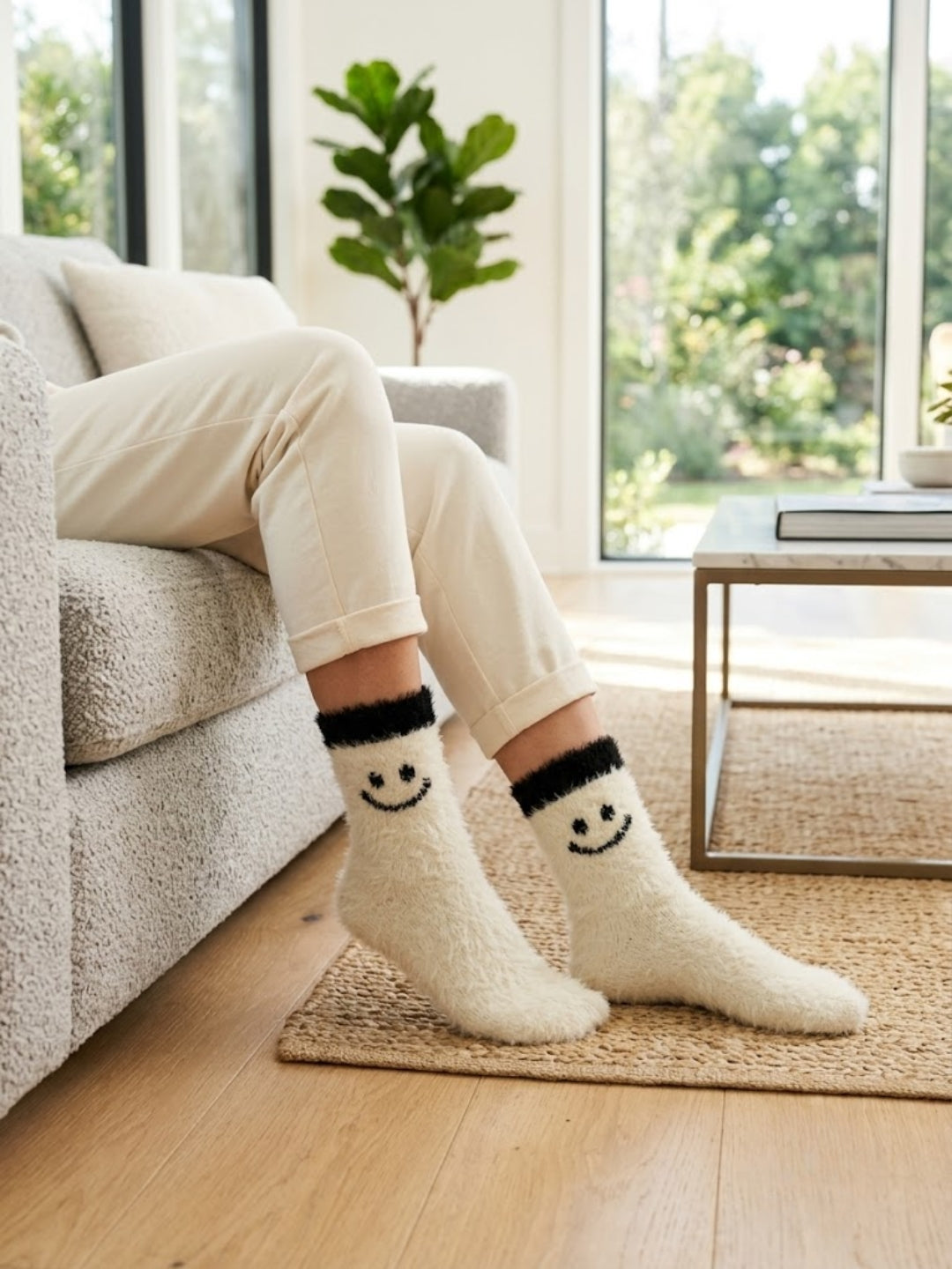 Cdeck Women’s Wool Socks | Soft & Warm Woolen Winter Socks | Free Size | Cream  DESCRIPTION
