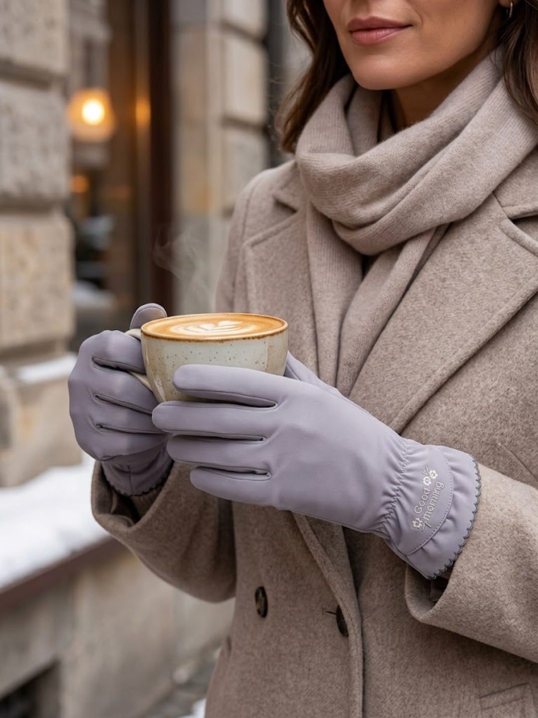 Cdeck Women’s Woolen Gloves | Warm Winter Gloves for Women | Touchscreen Friendly | Free Size | Grey