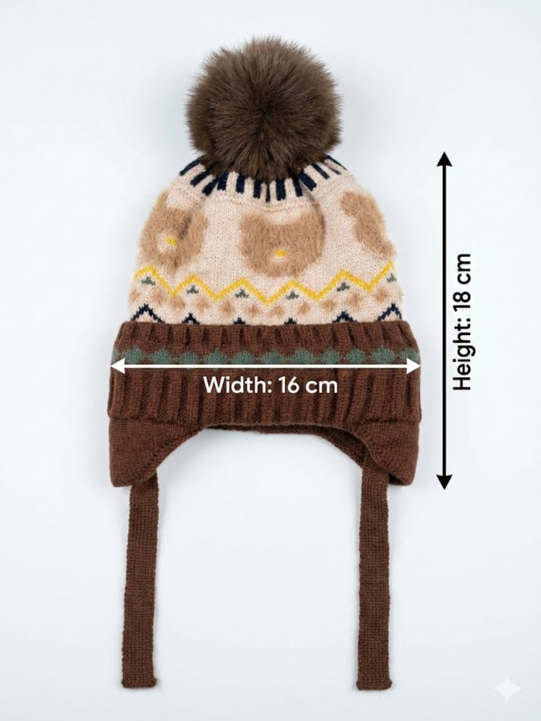 Cdeck Kids Winter Woolen Cap for Boys & Girls | Warm, Soft & Comfortable | 2–4 Years