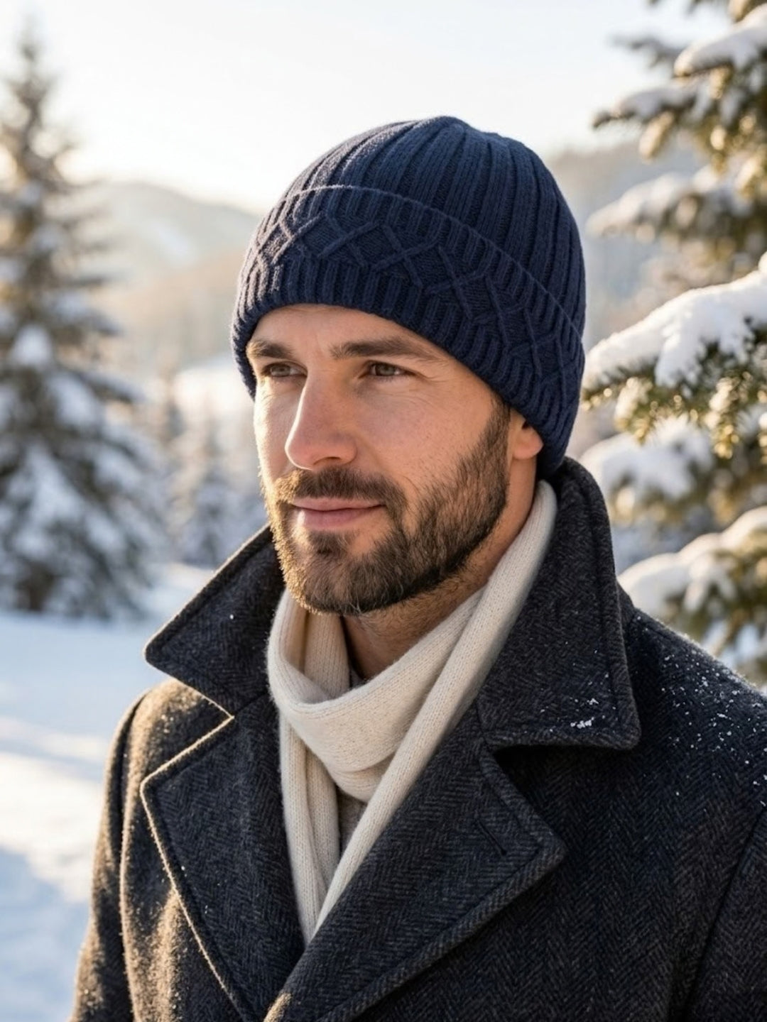Cdeck Men’s Woolen Winter Cap | Soft, Warm & Comfortable Cap for Everyday Wear | Free Size | Blue
