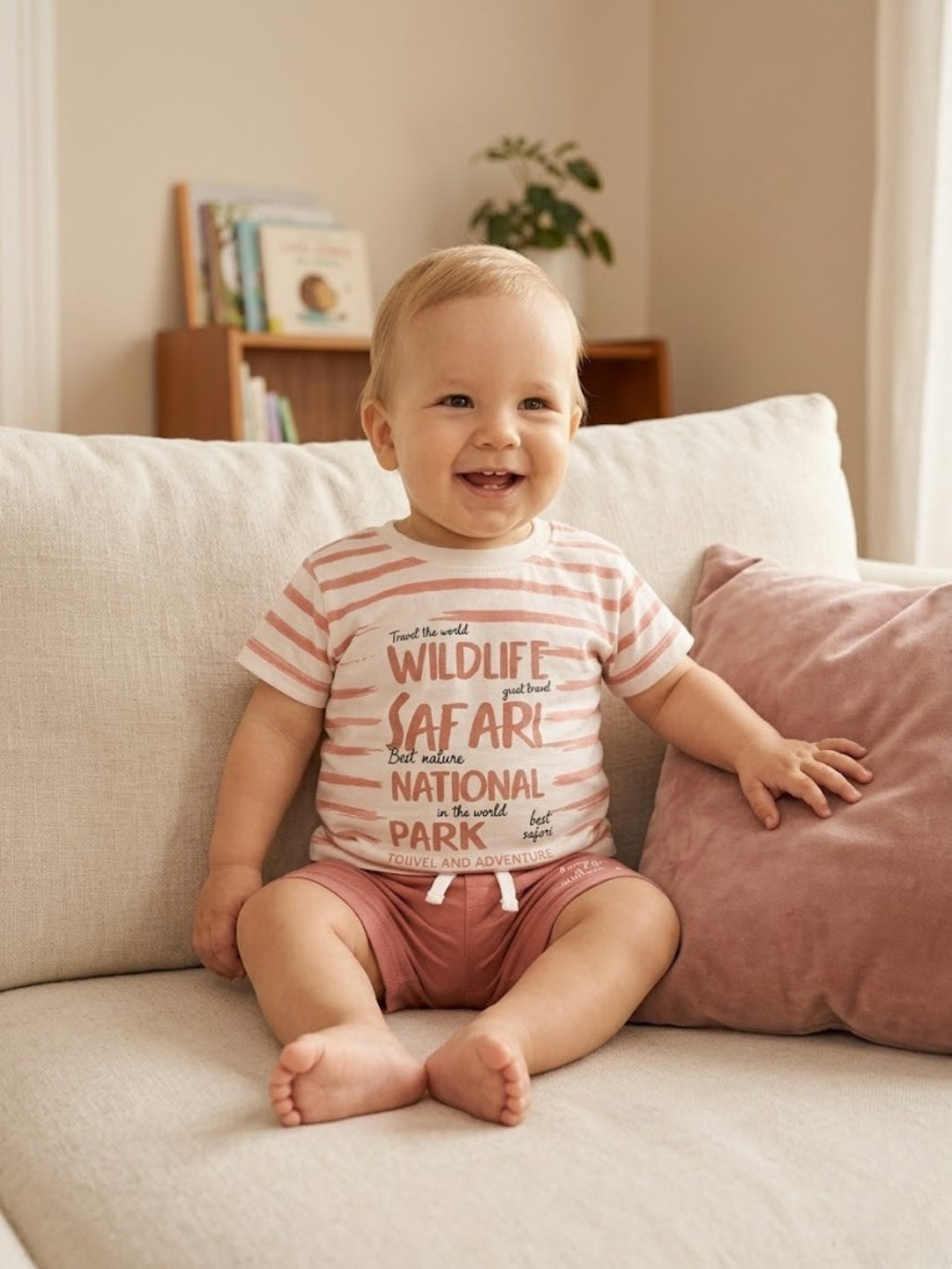 Cdeck Baby Cotton T-Shirt & Shorts Set | Half Sleeve, Soft & Comfortable Baby Wear