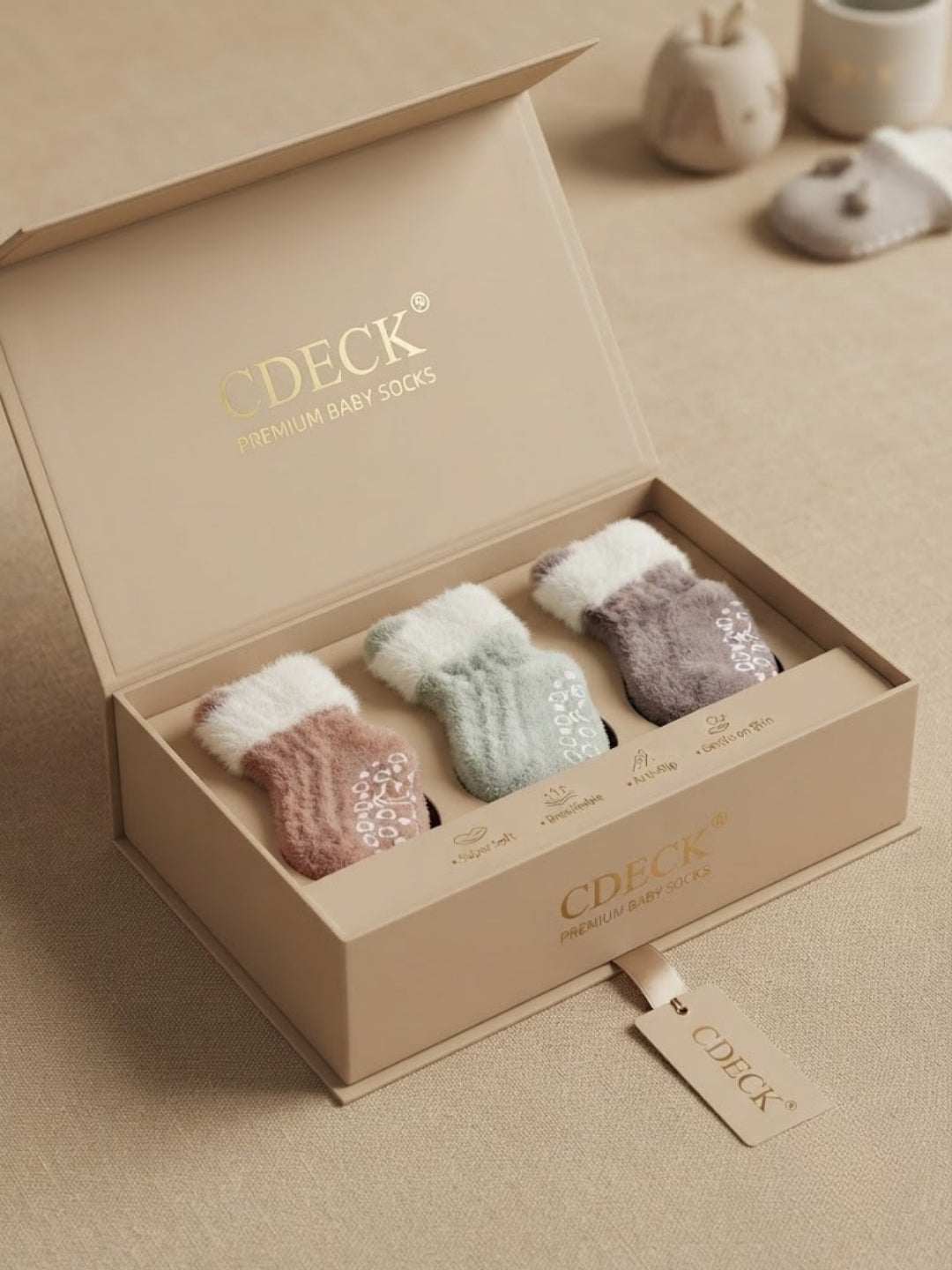 Cdeck Kids Winter Woolen Socks | Hair Wool Soft Warm Socks for Boys & Girls | 0–4 Years | Pack of 3 | Multicolor
