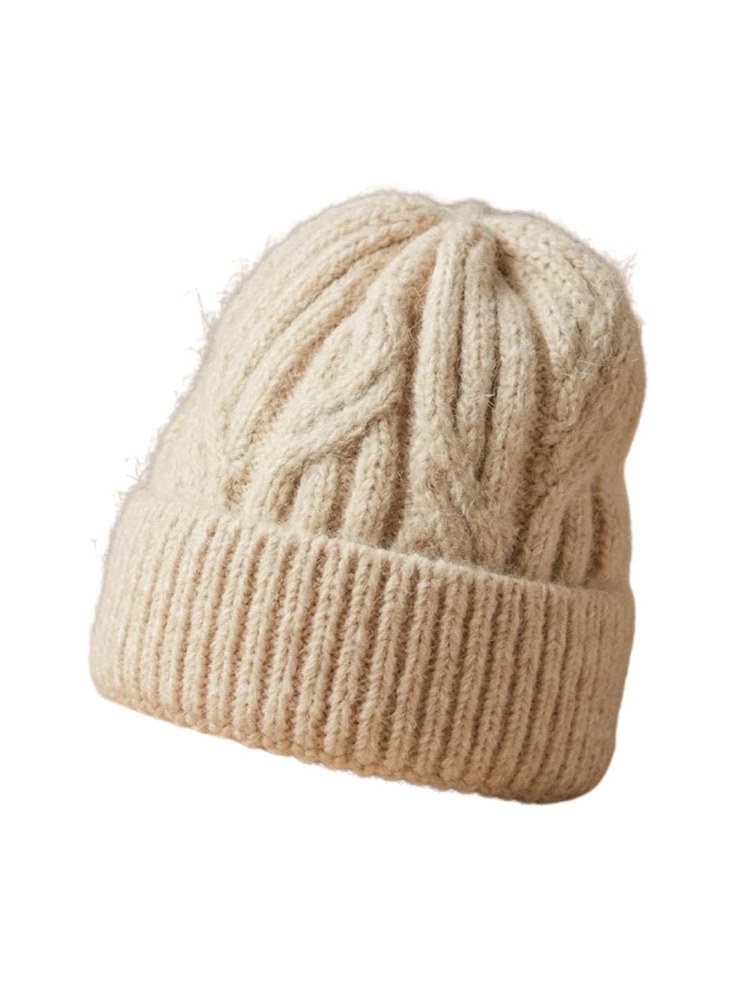 Cdeck Women Woolen Cap | Soft Knitted Winter Beanie for Women | Warm & Stylish Winter Wear | Free Size| Cream