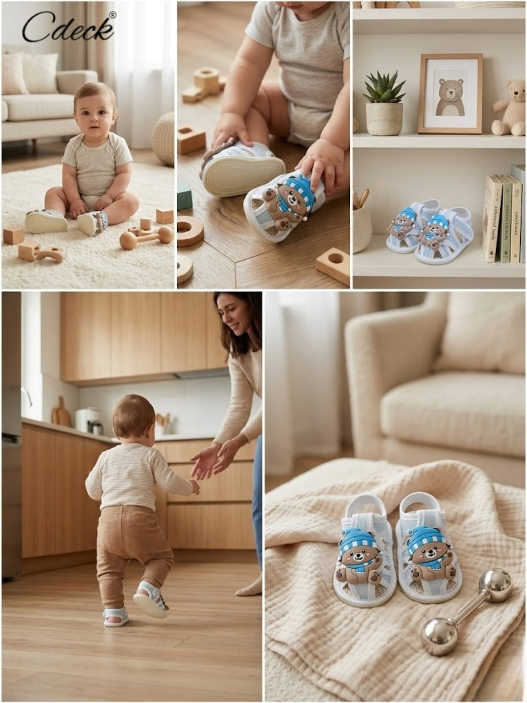 Cdeck Baby Summer Sandals | Lightweight & Comfortable Footwear for Kids | 3-18 Months