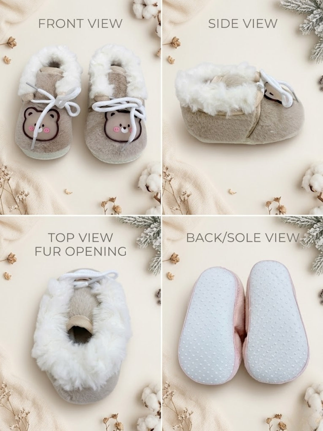 Cdeck Warm Winter Booties for Kids | Soft & Comfortable | 3–18 Months