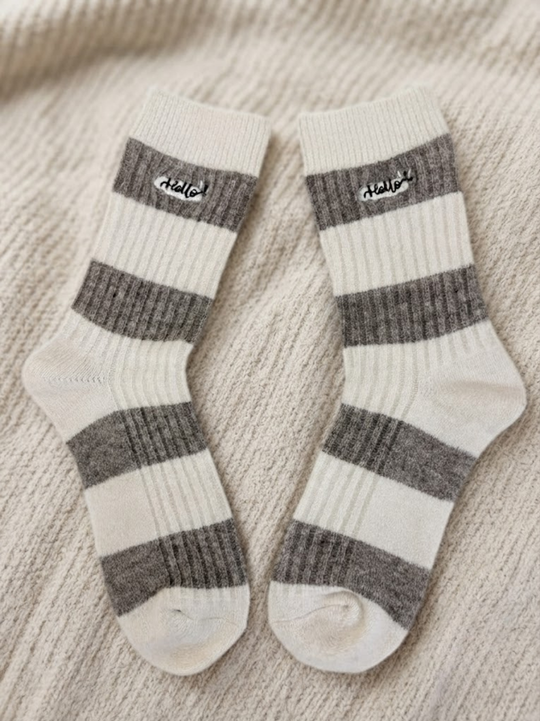 Cdeck Women’s Soft Wool Socks | Warm, Cozy & Stylish Striped Winter Socks