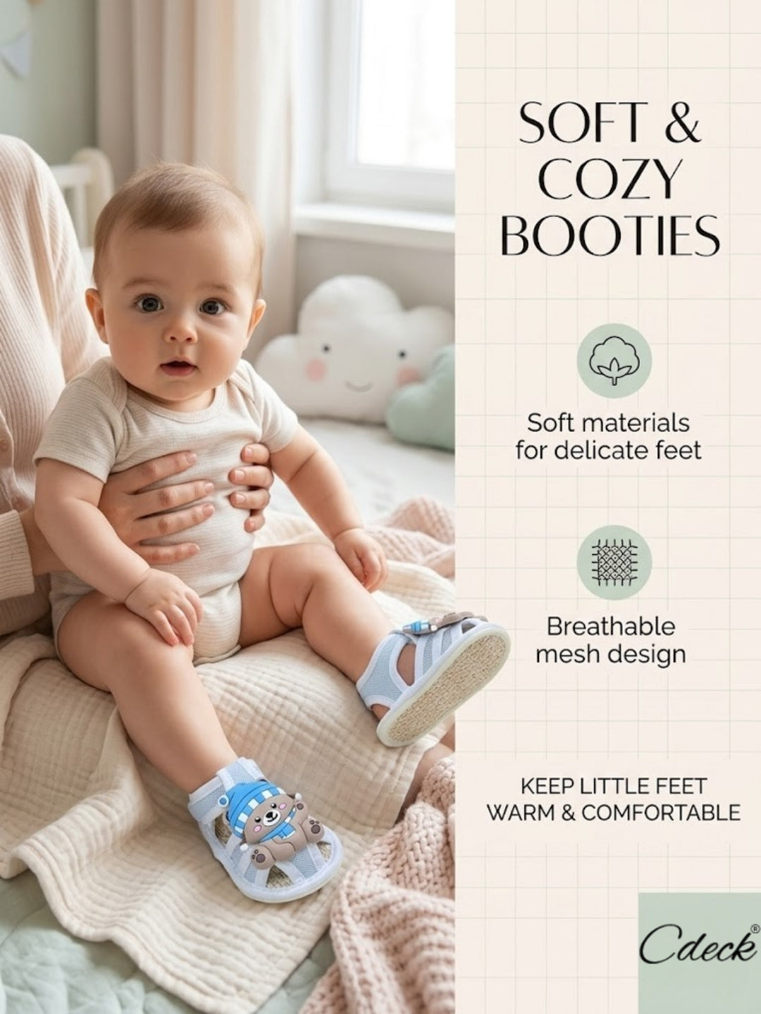 Cdeck Kids Sandals for Girls & Boys | Stylish, Soft & Comfortable | 3-18 months
