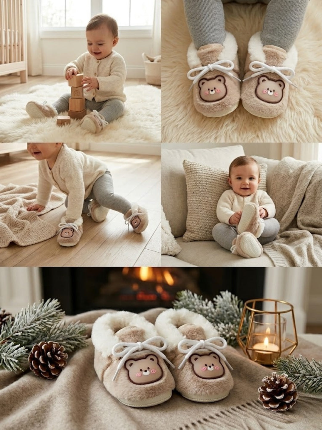 Cdeck Warm Winter Booties for Kids | Soft & Comfortable | 3–18 Months