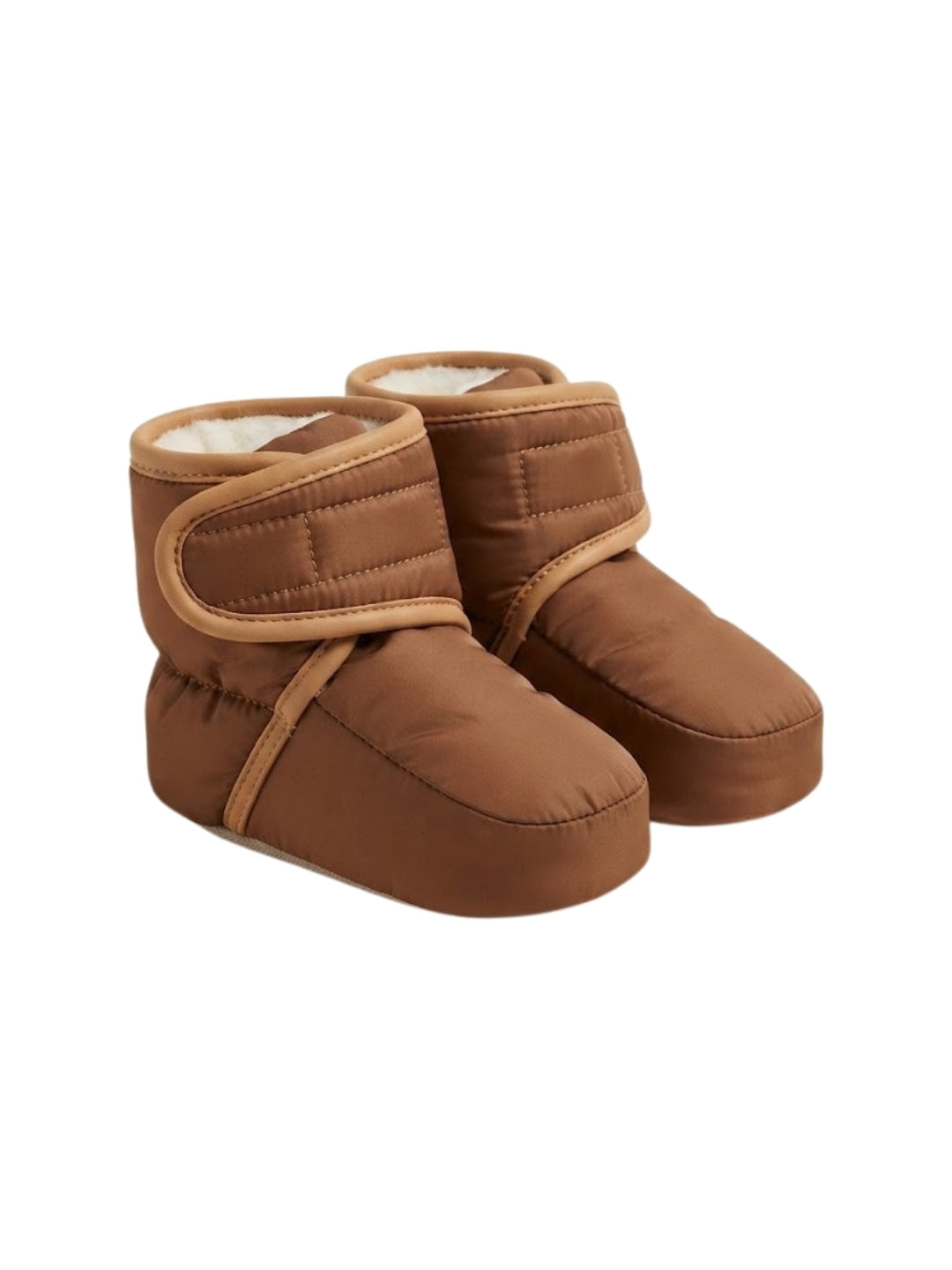 Cdeck Baby Padded Winter Booties for Boys & Girls, Cozy Fleece Lined Warm Shoes with Adjustable Strap, 3-9 Months