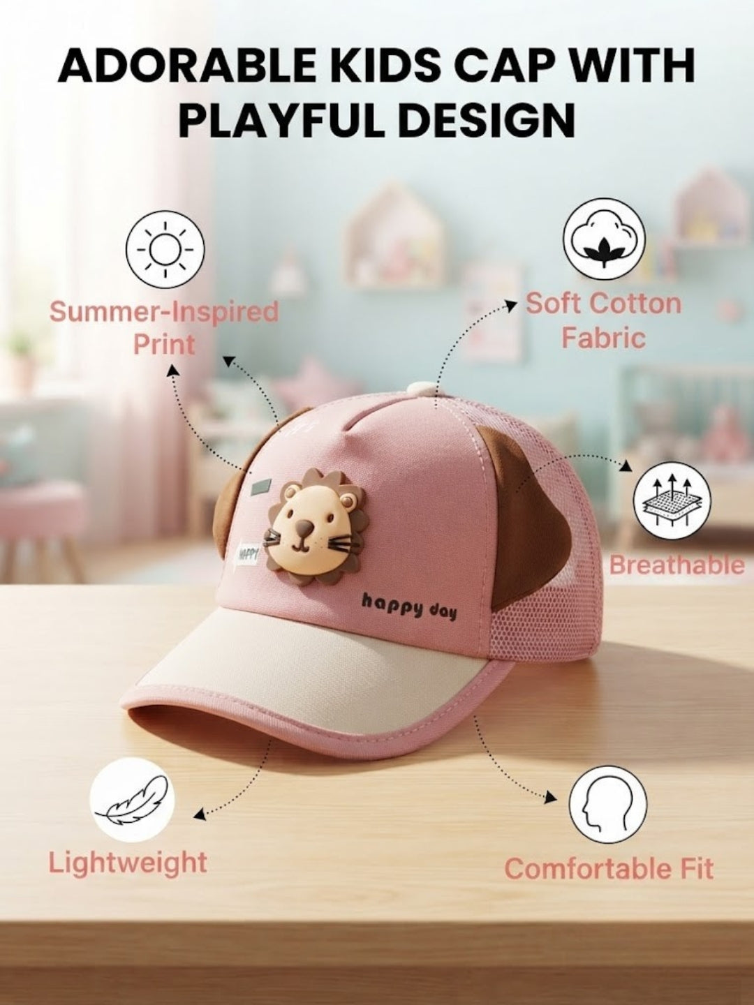 Cdeck Kids Cotton Cap for Boys & Girls