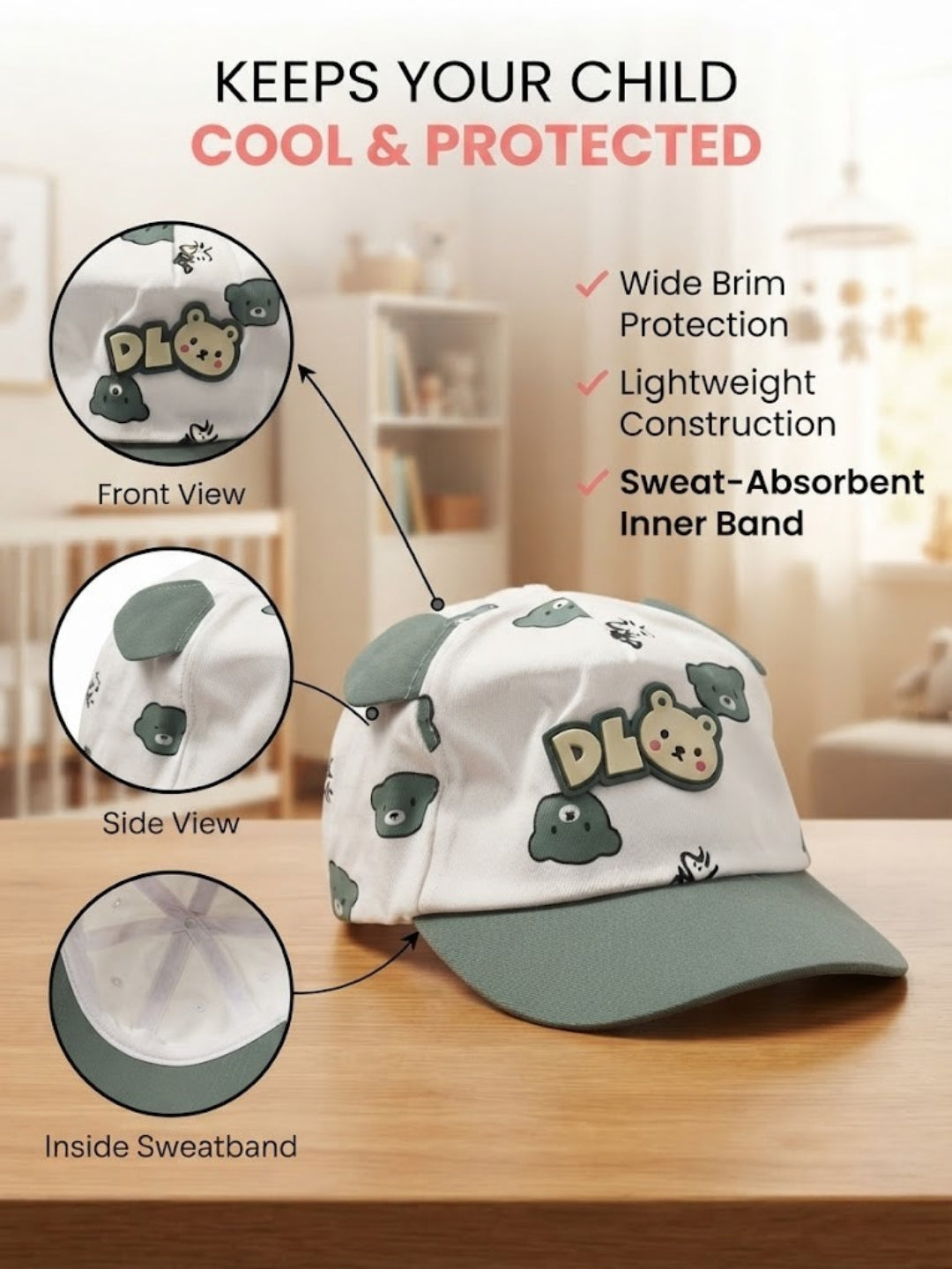 Cdeck Kids Cotton Cap for Boys & Girls
