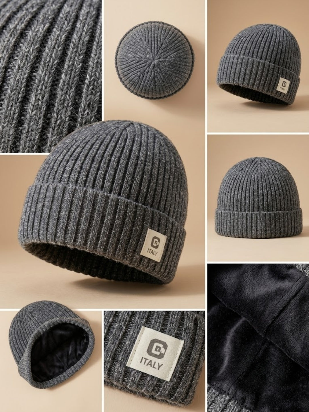 Cdeck Men’s Woolen Winter Cap | Ribbed Knitted Beanie | Free Size | Warm & Comfortable