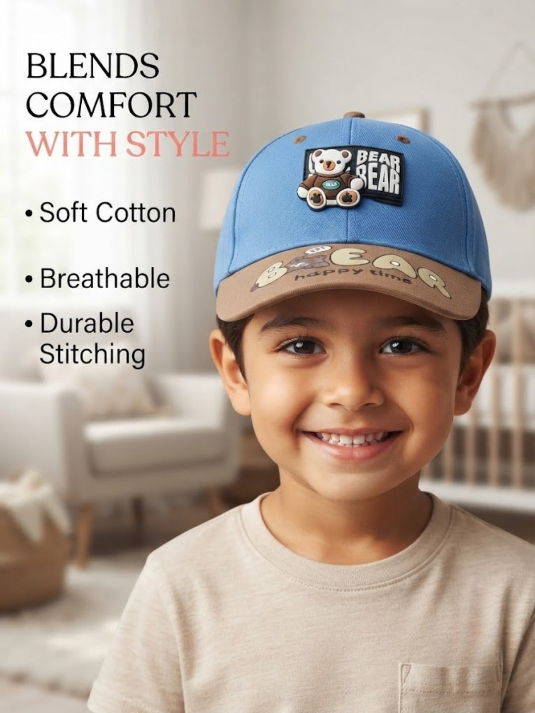 Cdeck Kids Cotton Cap for Boys & Girls