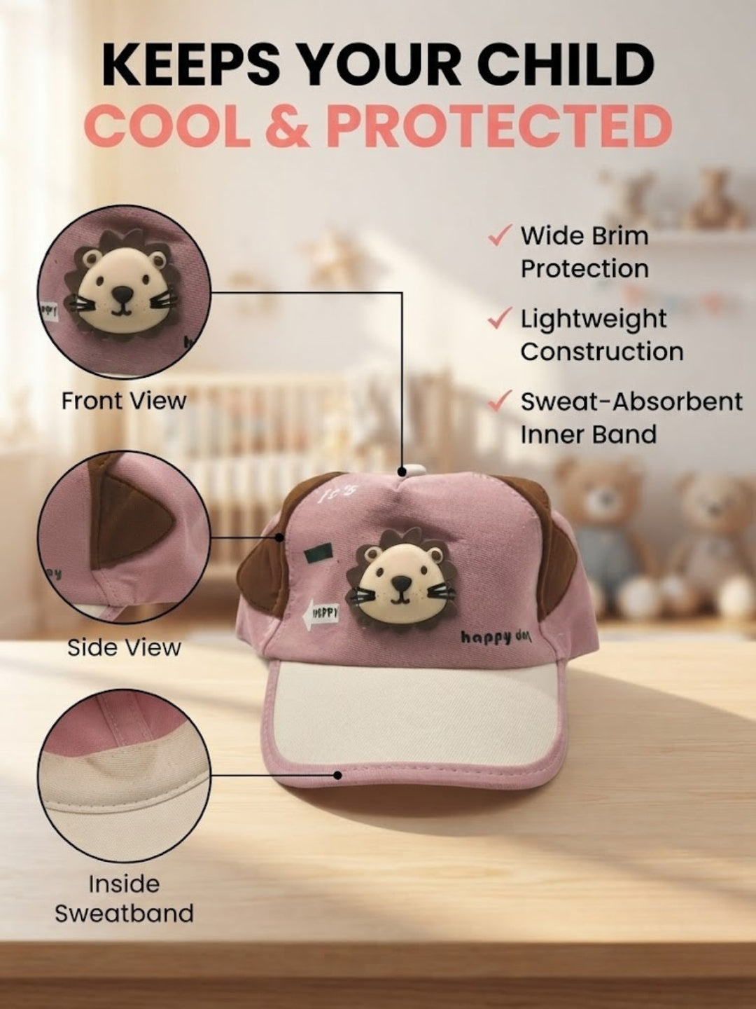 Cdeck Kids Cotton Cap for Boys & Girls