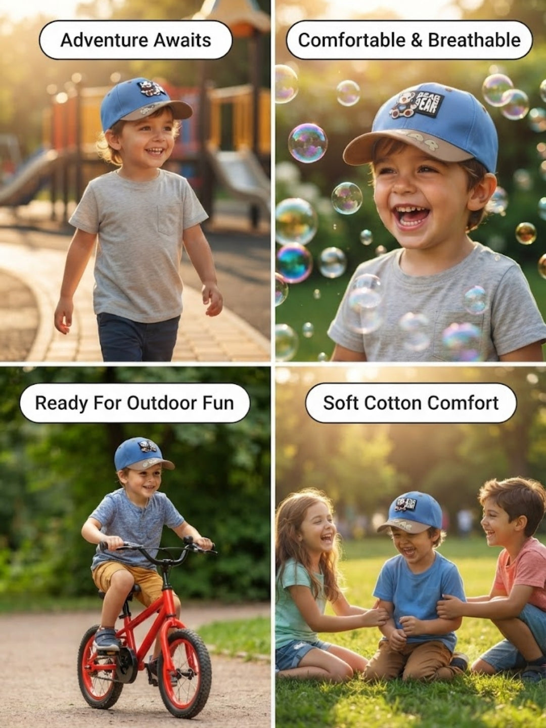 Cdeck Kids Cotton Cap for Boys & Girls