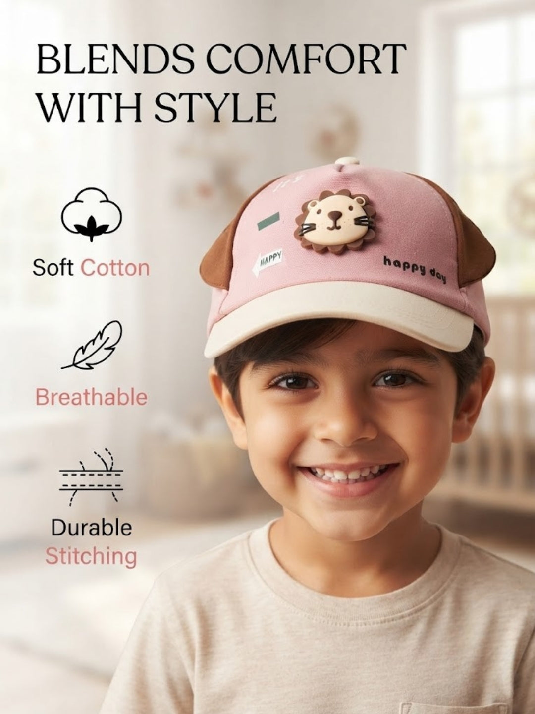 Cdeck Kids Cotton Cap for Boys & Girls