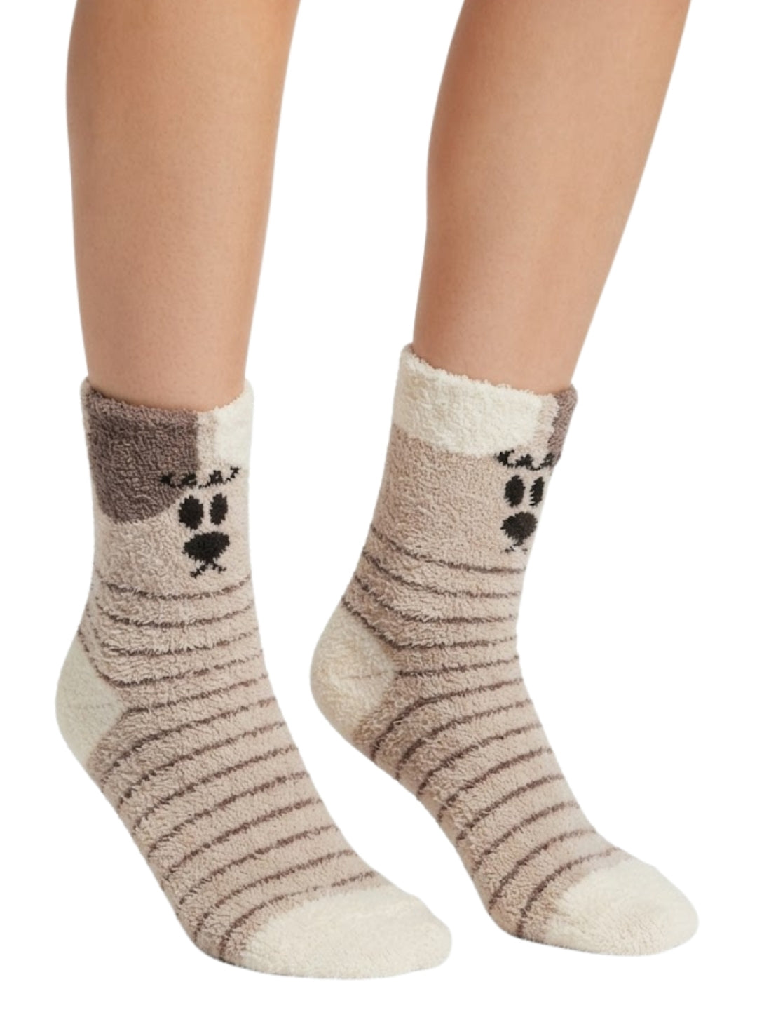 Cdeck Rabbit Hair Wool Socks for Women, Fuzzy Warm Winter Socks with Cute Bear Pattern