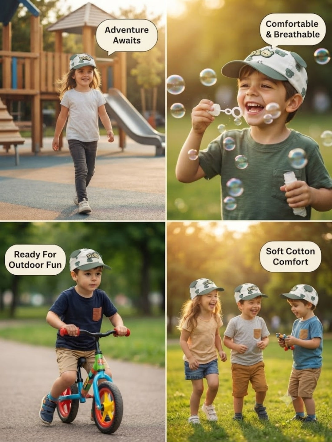 Cdeck Kids Cotton Cap for Boys & Girls