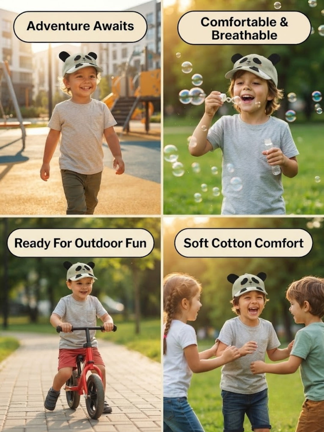 Cdeck Kids Cotton Cap for Boys & Girls