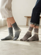 Cdeck Unisex Premium Fuzzy Winter Socks Combo | Soft Warm Plush Socks for Men & Women | Cozy Comfortable Winter Socks | Free Size | Brown & Beige