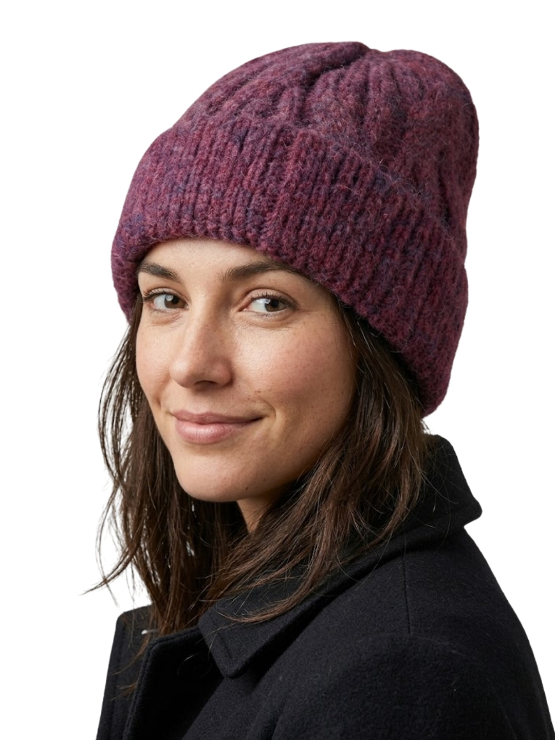 Cdeck Women Woolen Cap | Soft Knitted Winter Beanie for Women | Warm & Stylish Winter Wear | Free Size| Dusty Mauve