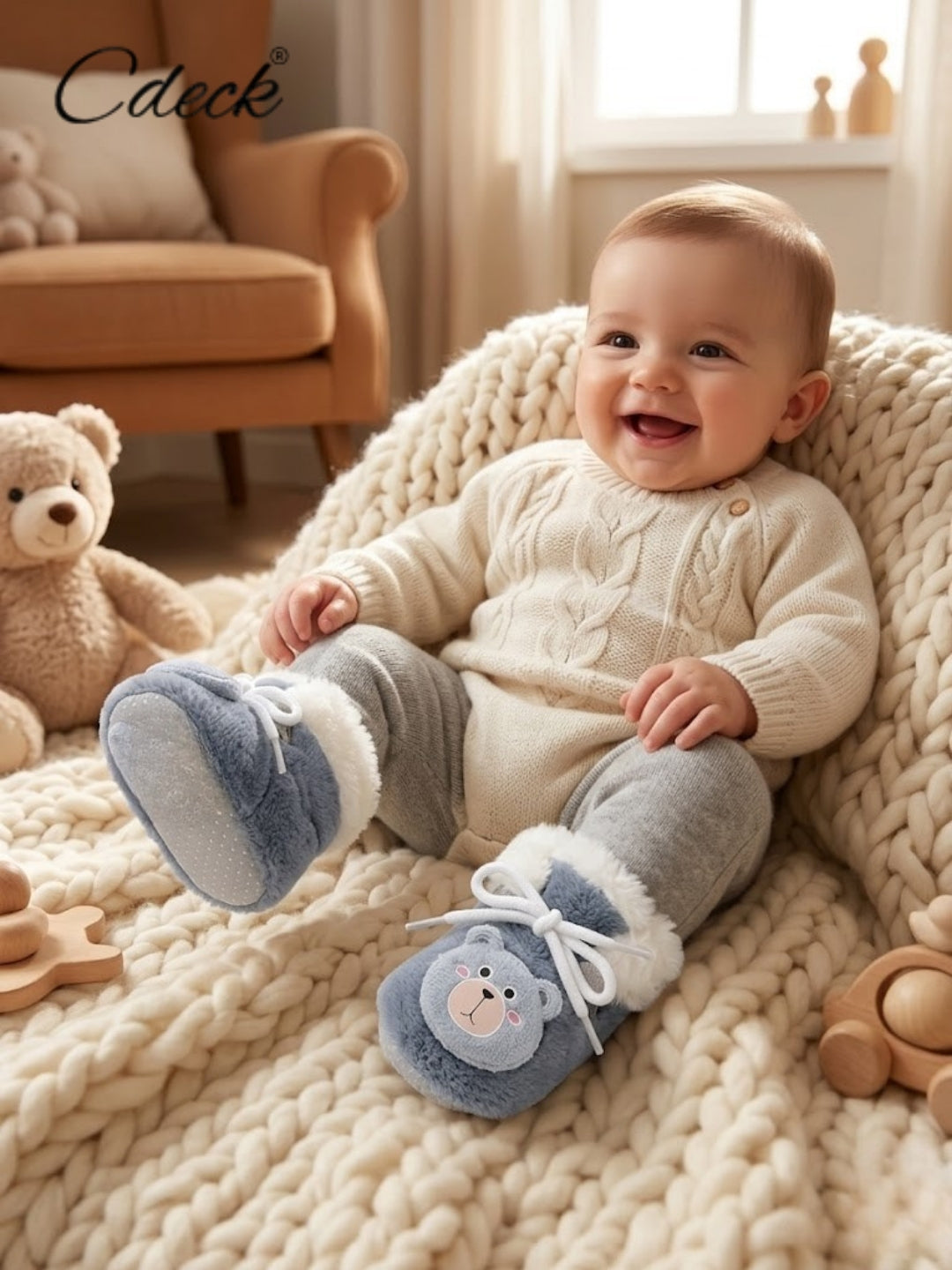 Cdeck Warm Winter Booties for Kids | Soft & Comfortable | 3–18 Months