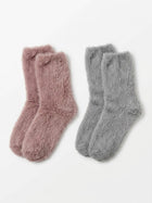 Cdeck Women’s Premium Hair Wool Fuzzy Socks Combo | Soft & Warm Thick Winter Socks | Pink & Grey