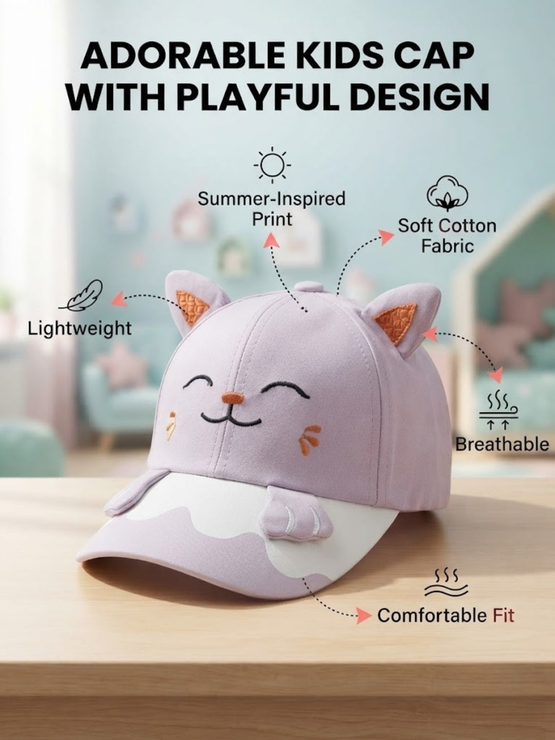 Cdeck Kids Cotton Cap for Boys & Girls