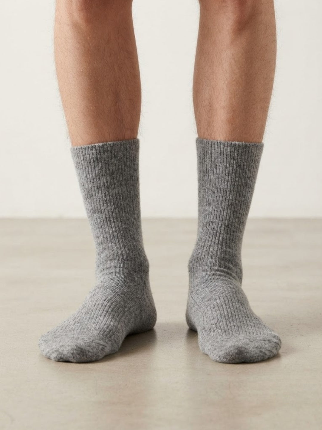 Cdeck Unisex Warm Woolen Socks for Men & Women |  Soft Comfortable Winter Socks | Ribbed Full Length Socks| Grey