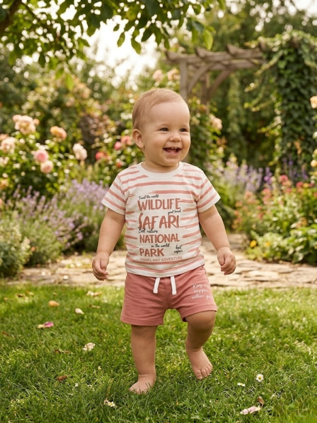 Cdeck Baby Cotton T-Shirt & Shorts Set | Half Sleeve, Soft & Comfortable Baby Wear