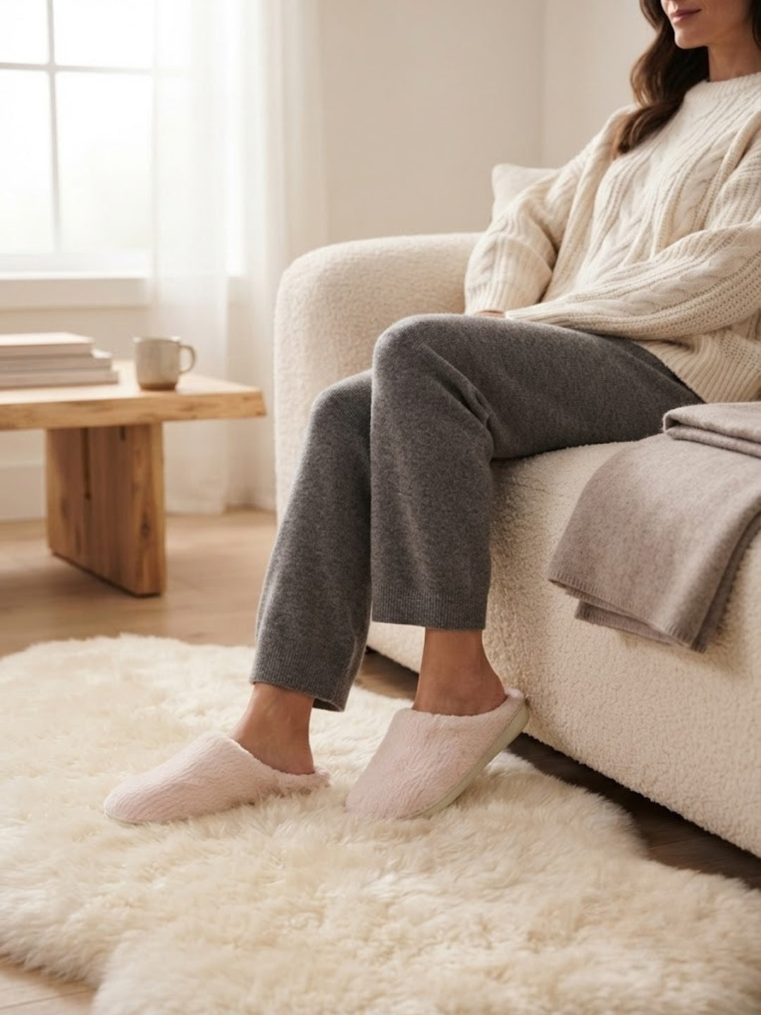 Cdeck Women’s Fuzzy Winter Slippers | Soft Plush  Slippers for Comfort & Warmth | Free Size | Pink