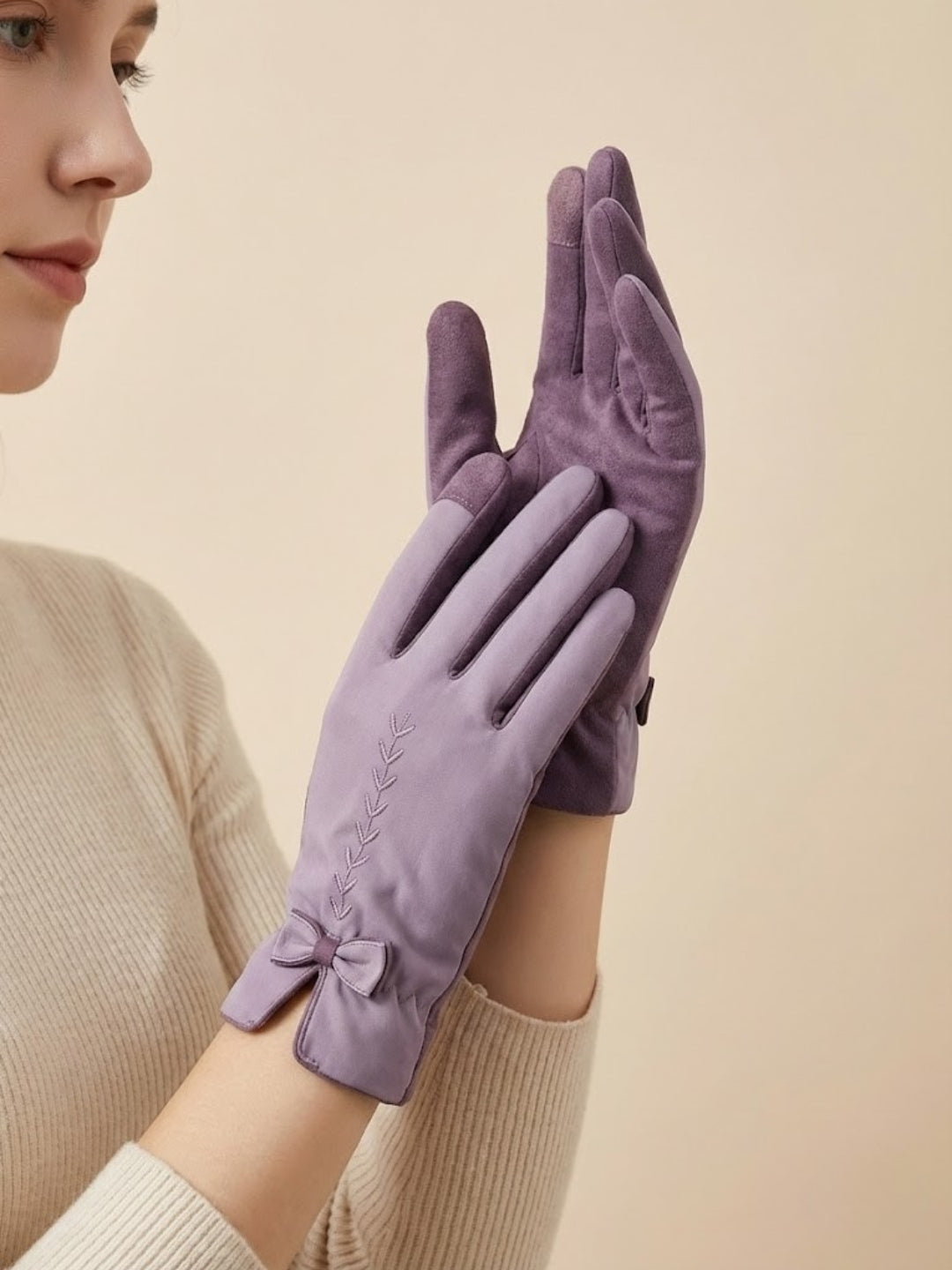 Cdeck Women Woolen Winter Gloves | Soft, Warm & Comfortable for Winter Wear