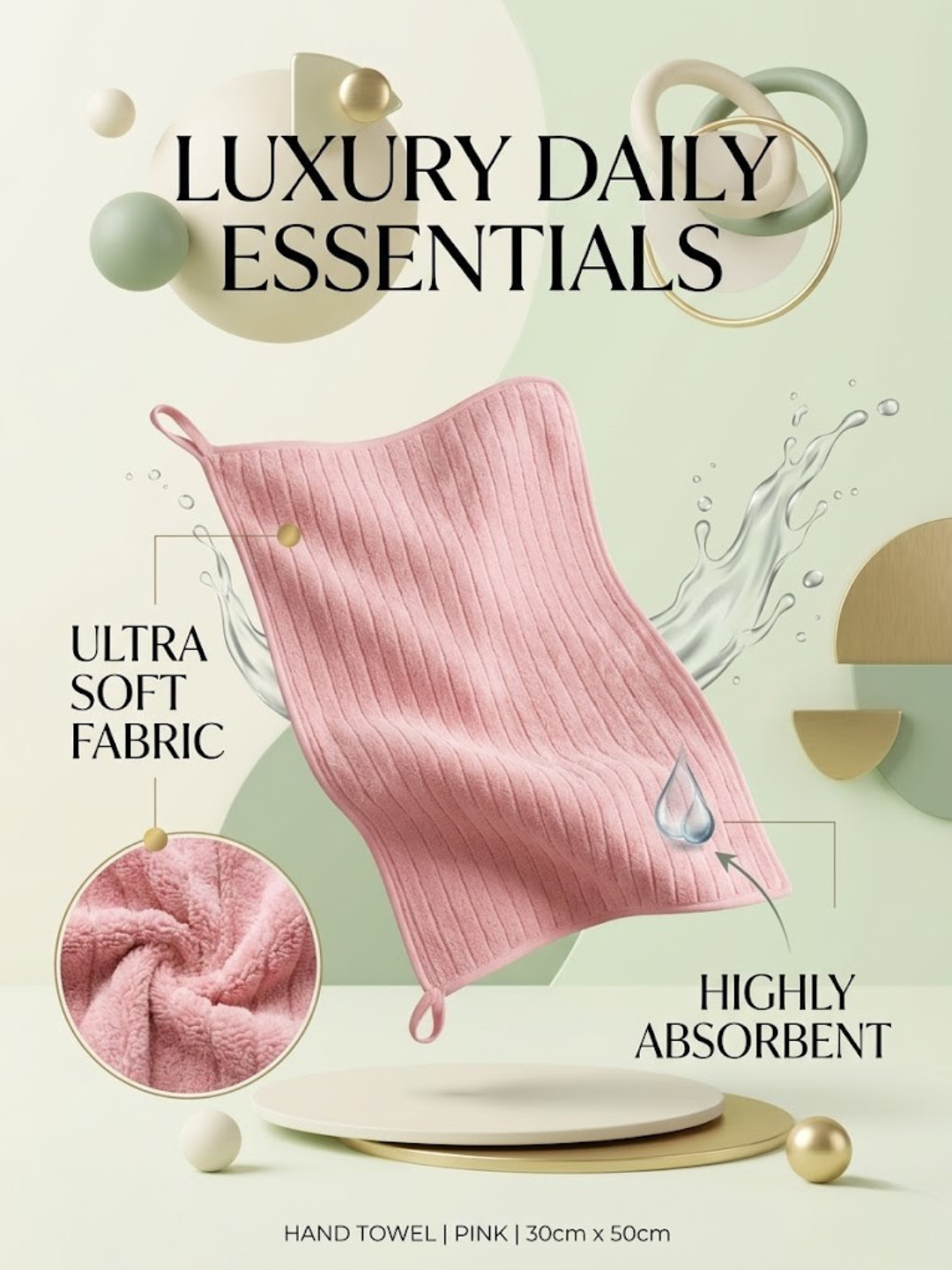 Cdeck Premium Cotton Hand Towel | Soft, Absorbent & Comfortable Everyday Use