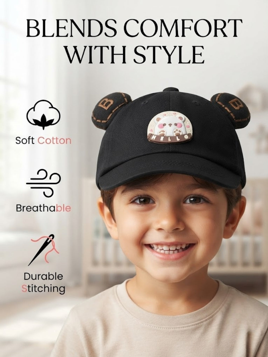 Cdeck Kids Cotton Cap for Boys & Girls