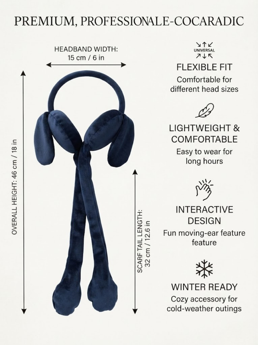 Cdeck Velvet Winter Earmuffs for Girls & Women, Soft Warm Ear Warmers with Long Tie Design, Free Size