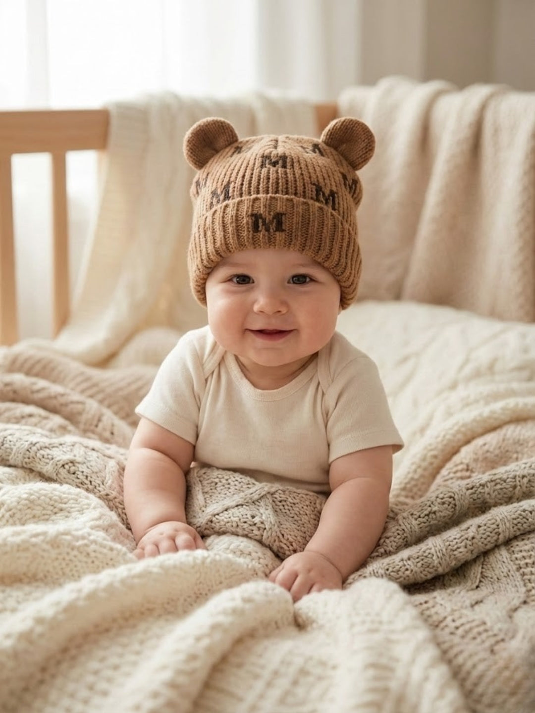 Cdeck Kids Woolen Cap for Boys & Girls | Soft, Warm & Comfortable Winter Wear | 6–18 Months