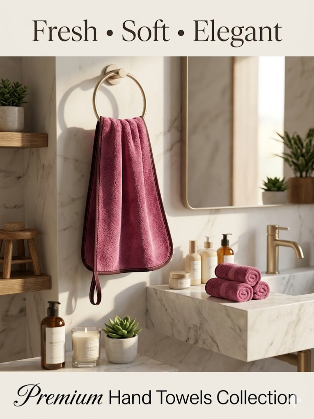 Cdeck Premium Cotton Hand Towel | Soft, Absorbent & Comfortable Everyday Use