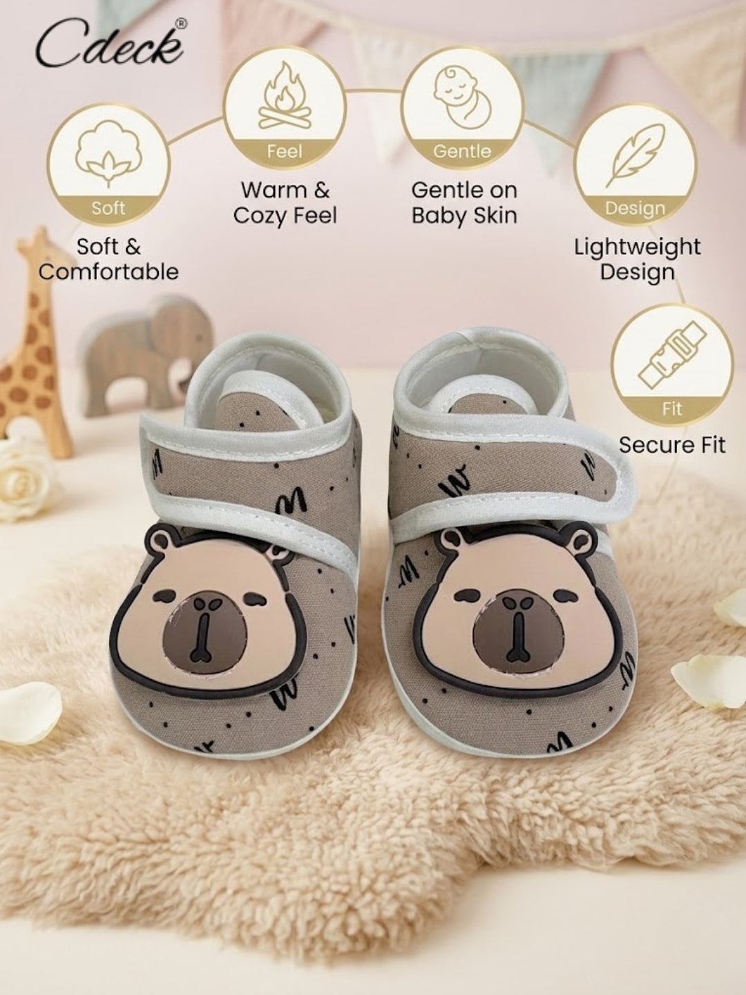 Cdeck Baby Booties | Soft Sole Summer booties for Newborns and Infants | 3-18 months
