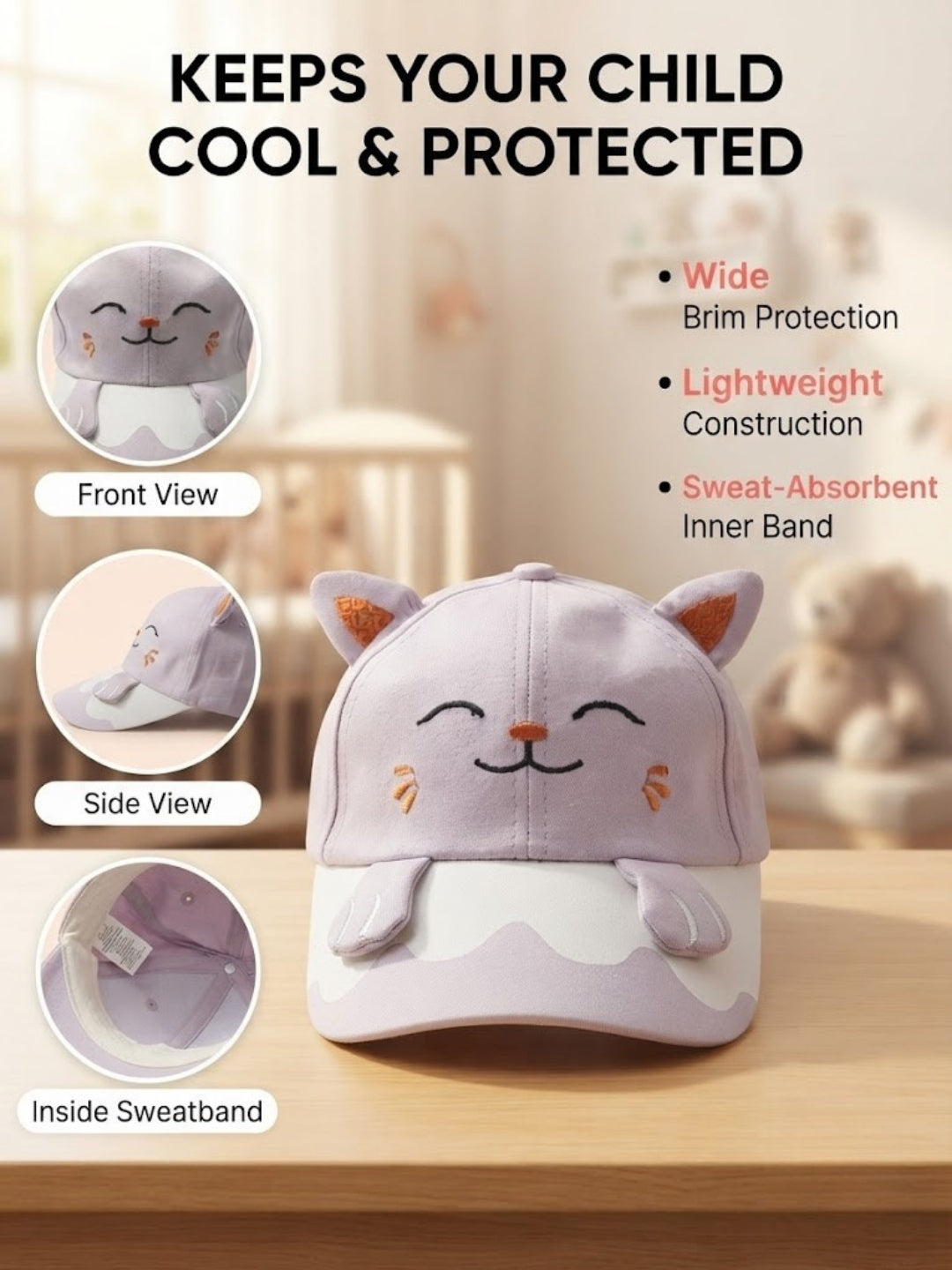 Cdeck Kids Cotton Cap for Boys & Girls