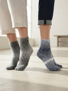 Cdeck Unisex Fuzzy Winter Socks Combo –|Soft Warm Plush Socks for Men & Women | Cozy Winter Socks | Free Size | Grey & Blue