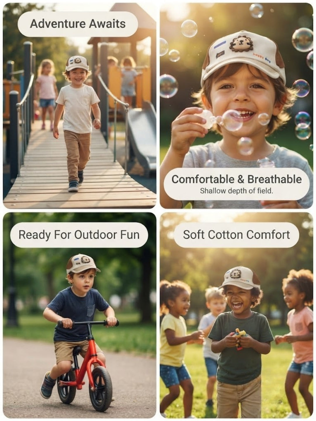 Cdeck Kids Cotton Cap for Boys & Girls