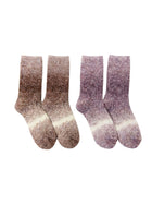 Cdeck Unisex Fuzzy Winter Socks Combo |  Soft Warm Plush Socks for Men & Women | Cozy Winter Socks | Free Size | Brown & Pink