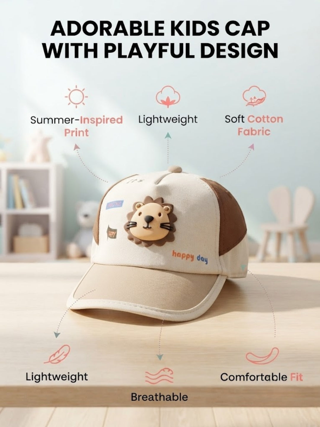 Cdeck Kids Cotton Cap for Boys & Girls