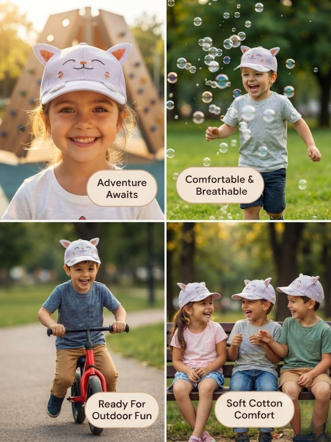 Cdeck Kids Cotton Cap for Boys & Girls