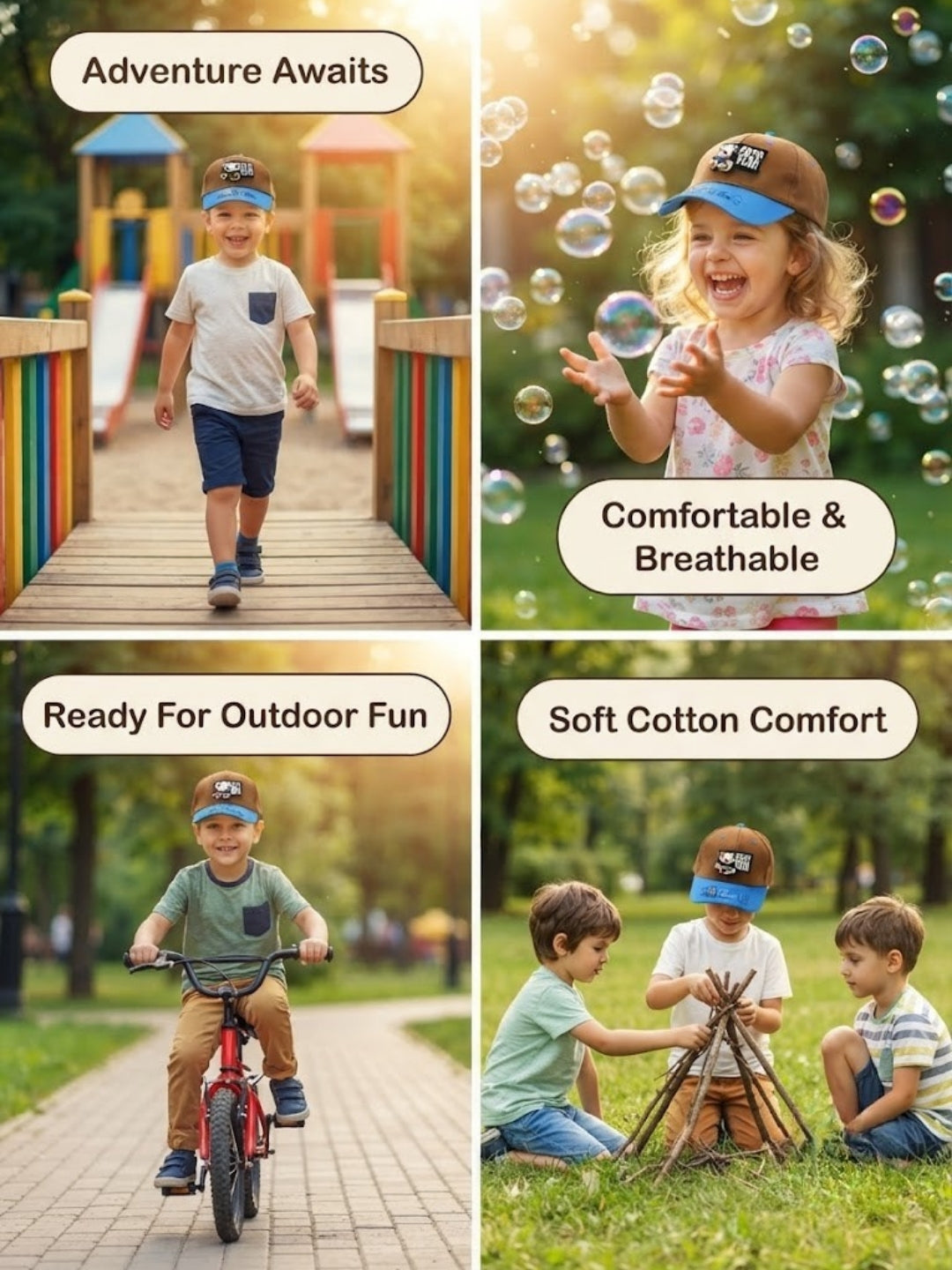 Cdeck Kids Cotton Cap for Boys & Girls