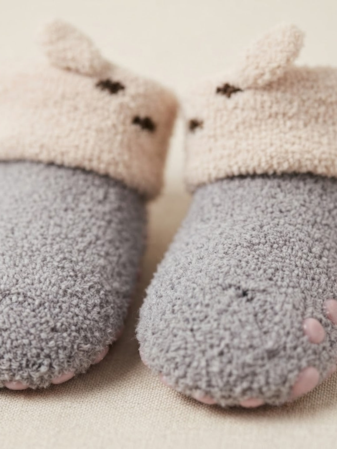 Cdeck Baby Winter Socks | Soft Rabbit Hair Wool Warm Stretchable Socks & Anti-Skid Sole | 0–4 Years | Pack of 3 | Multicolor