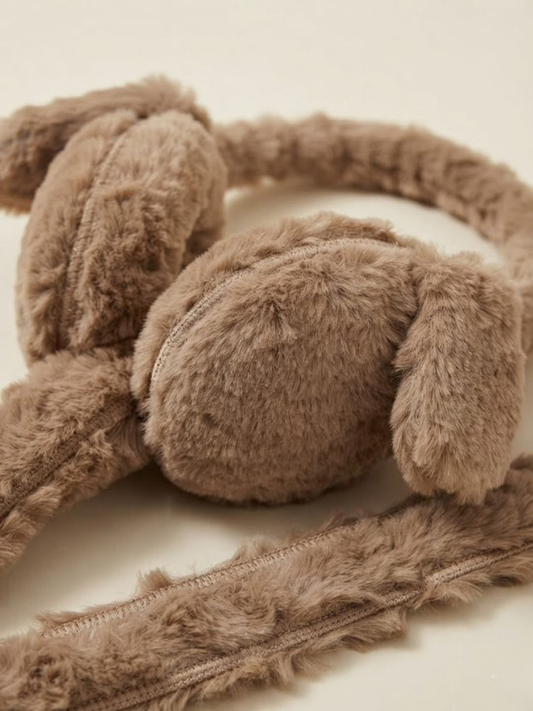 Cdeck Plush Fur Earmuffs for Girls & Women, Soft Warm Winter Earmuffs with Long Hanging Ear Covers, Free Size