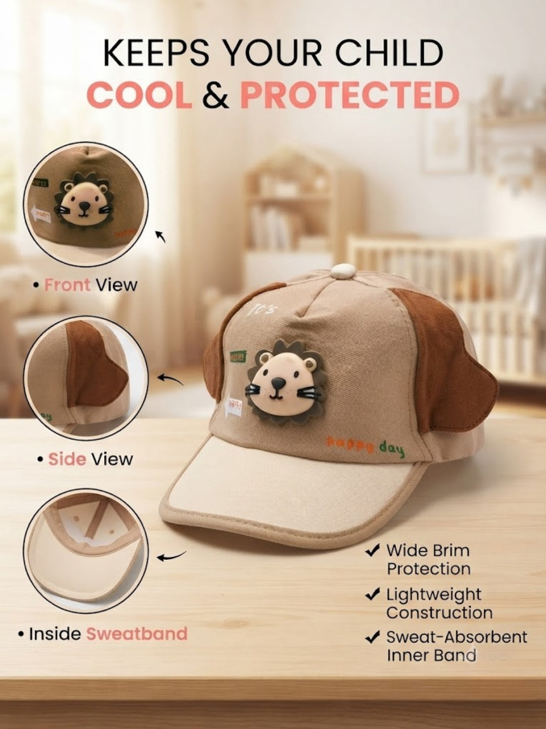 Cdeck Kids Cotton Cap for Boys & Girls