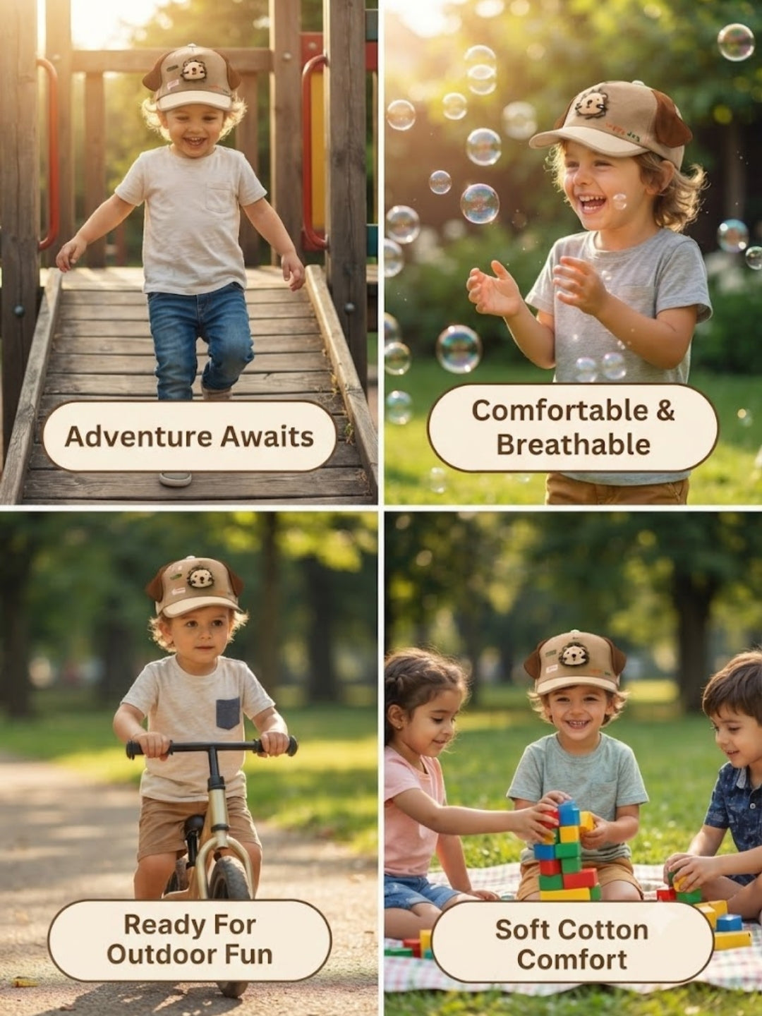Cdeck Kids Cotton Cap for Boys & Girls